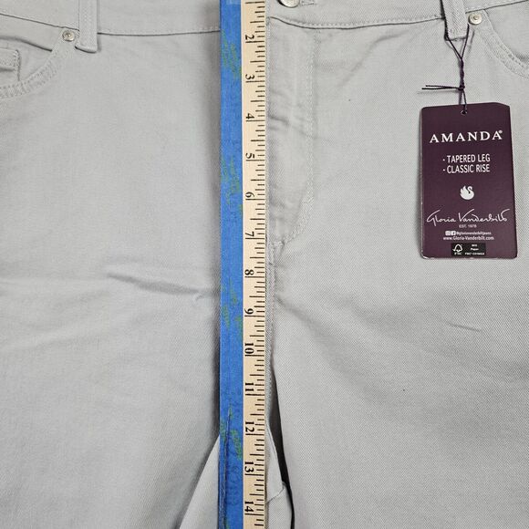 Gloria Vanderbilt Amanda PLUS 22W Gray Tapered Leg Soft Touch Jeans NWT - Picture 7 of 12